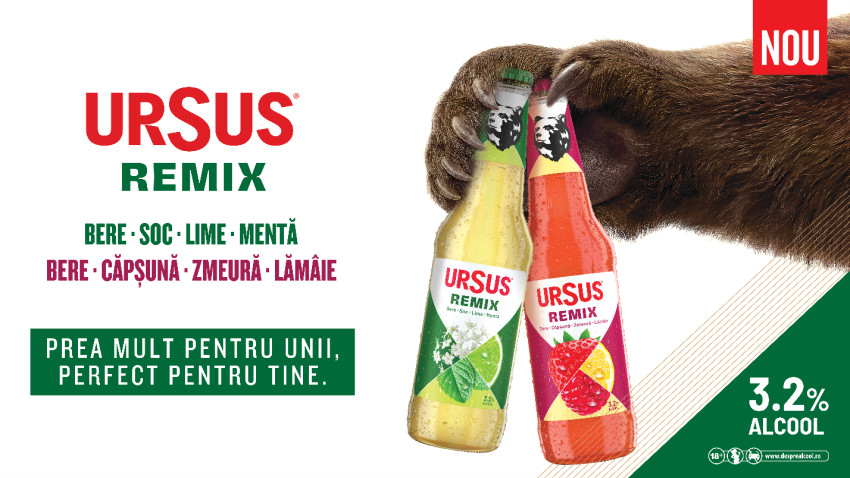 ⁠URSUS și Leo România dau play la Remix: o bere mixată cu trei arome, în stilul extra al Generației Z