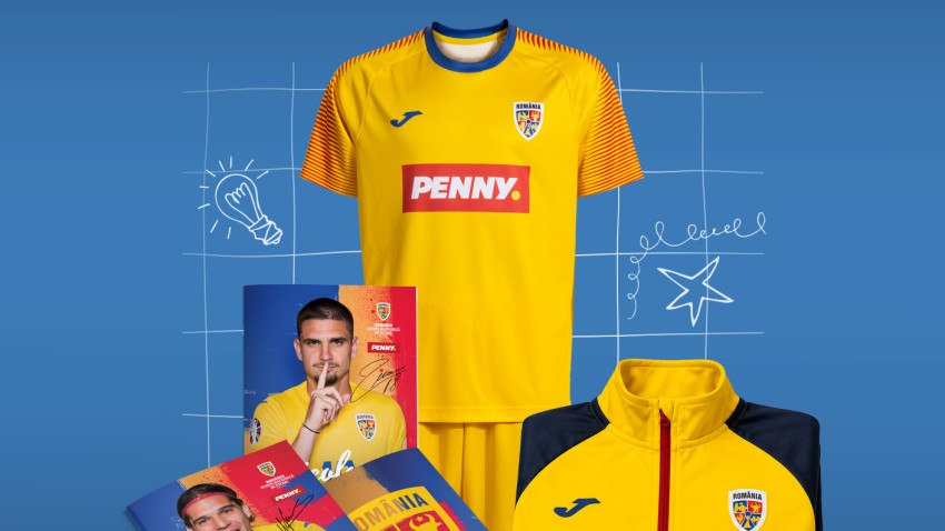 PENNY și FRF aduc spiritul Echipei Naționale mai aproape de fani prin rechizitele „Tricolorii” și echipamentele sportive de suporter