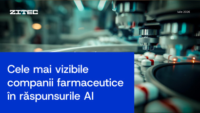 Cele mai vizibile companii farmaceutice &icirc;n răspunsurile AI &icirc;n luna Iulie 2026 | By Zitec