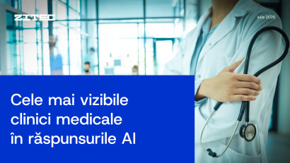 Cele mai vizibile clinici medicale în răspunsurile AI în luna Iulie 2026 | By Zitec