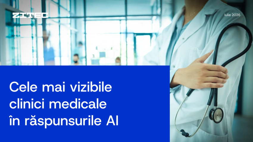 Cele mai vizibile clinici medicale în răspunsurile AI în luna Iulie 2026 | By Zitec