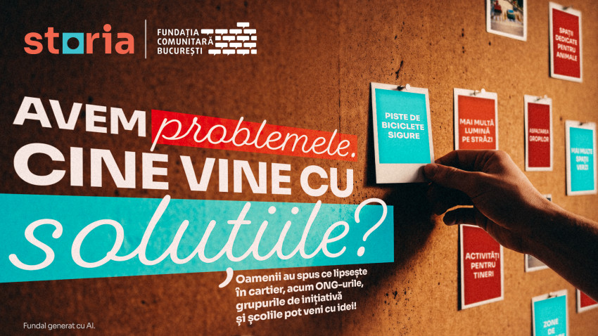 Storia finanțează proiecte care pot îmbunătăți viața în cartierele din București