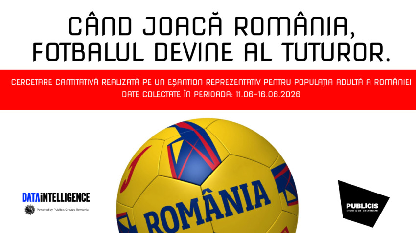 Când joacă România, fotbalul devine al tuturor: trei din patru români urmăresc Naționala. O analiză Data Intelligence și Publicis Sport & Entertainment România