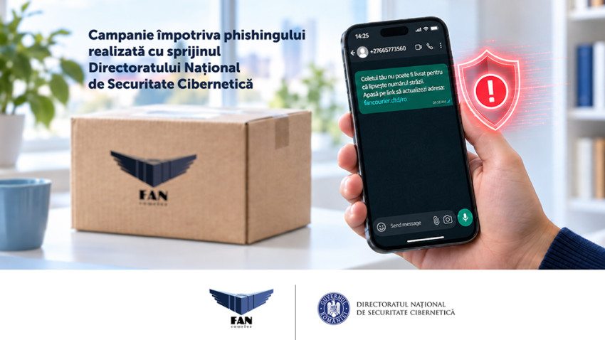 „No, stai așe!” că pastel pune răbdarea la treabă în campania antifraudă FAN Courier și DNSC