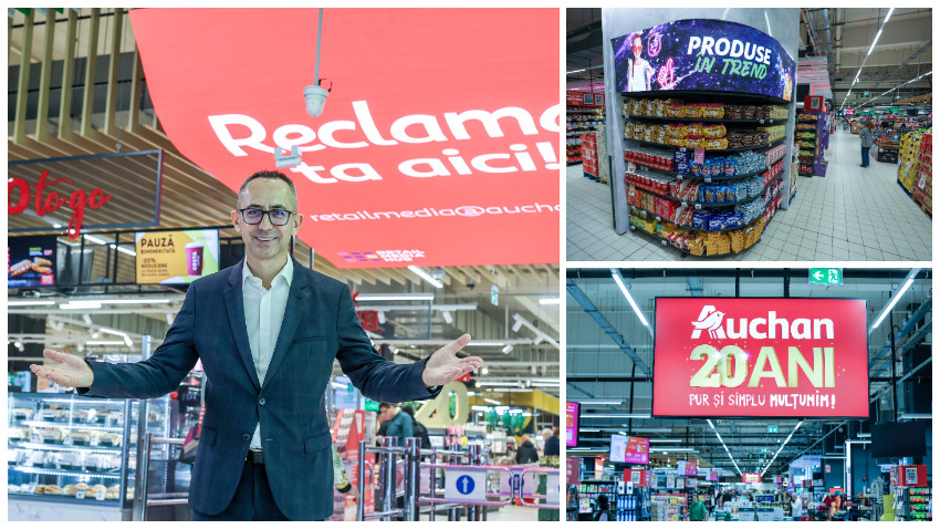 Auchan duce retail media la nivelul următor: prima intrare imersivă LED din retailul românesc, în Auchan Drumul Taberei