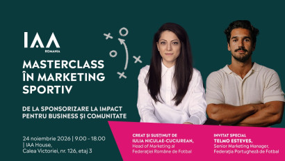 IAA România lansează „Masterclass în Marketing Sportiv cu Iulia Niculae-Cuciurean”, un program dedicat companiilor și agențiilor care investesc în sport