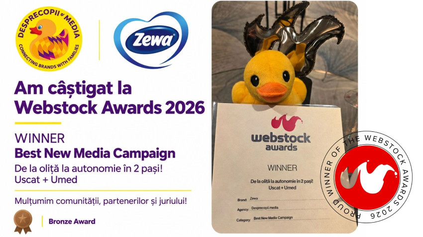 Desprecopii.MEDIA și Essity, premiate la Webstock Awards 2026